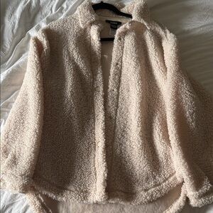 Toska Teddy Sherpa Snap Jacket in Cream